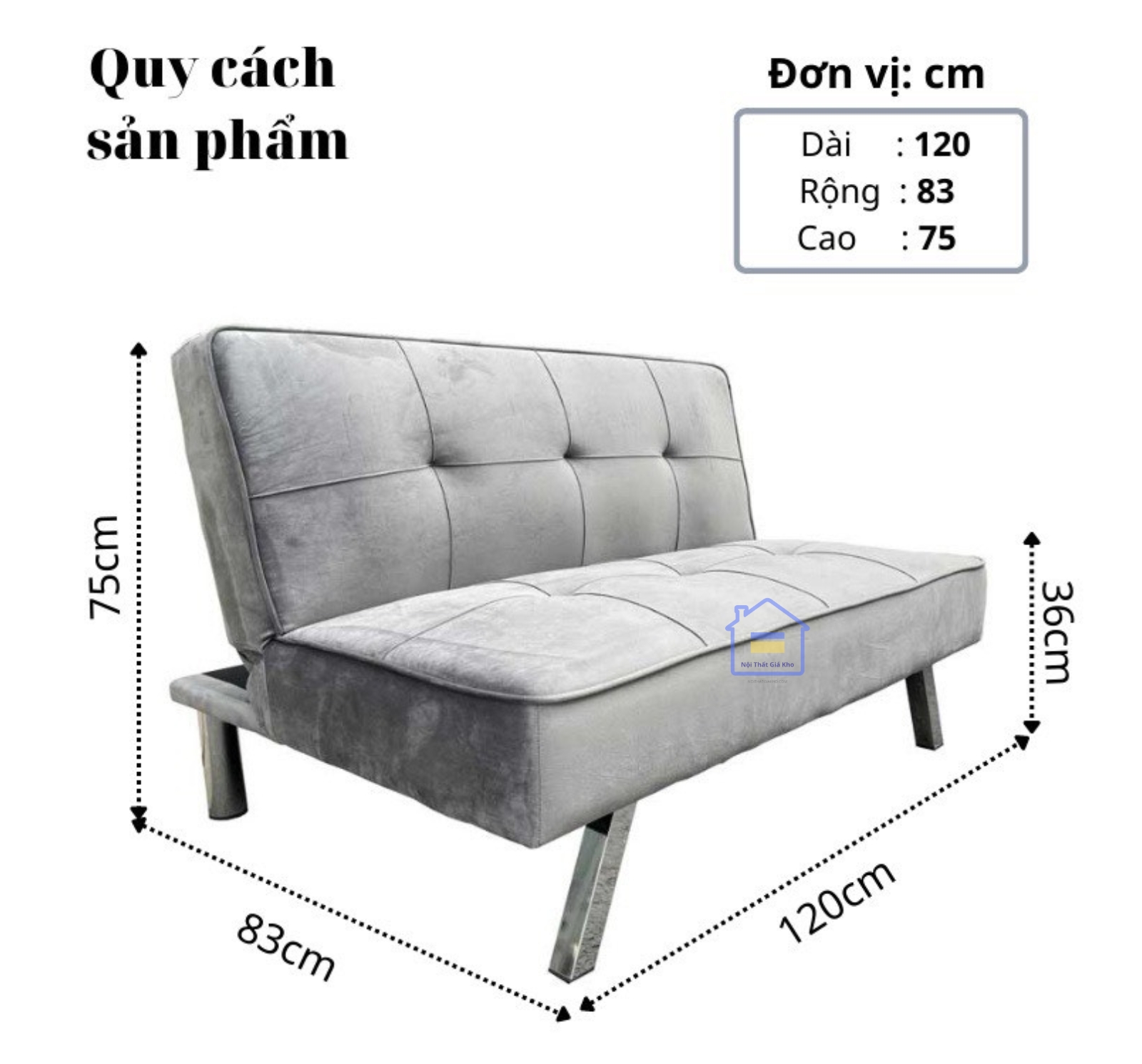 Ghế Sofa Bed Mini 1m2