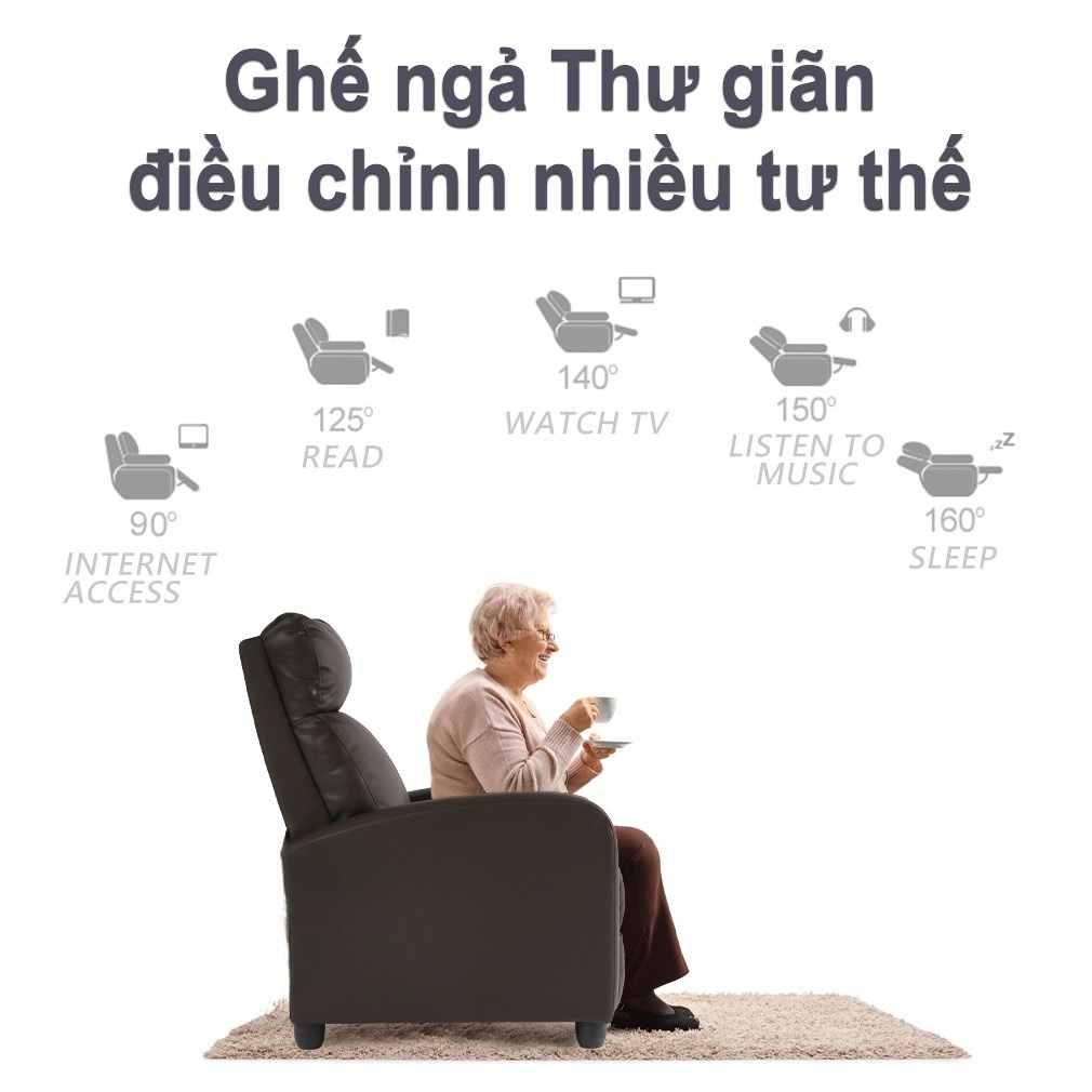 Ghế sofa massage Thư giãn Wingback Modern Reclining