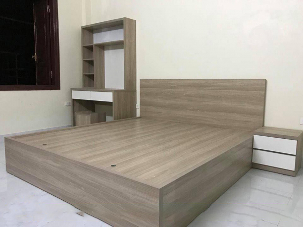 Giường gỗ MDF Melamine giá rẻ