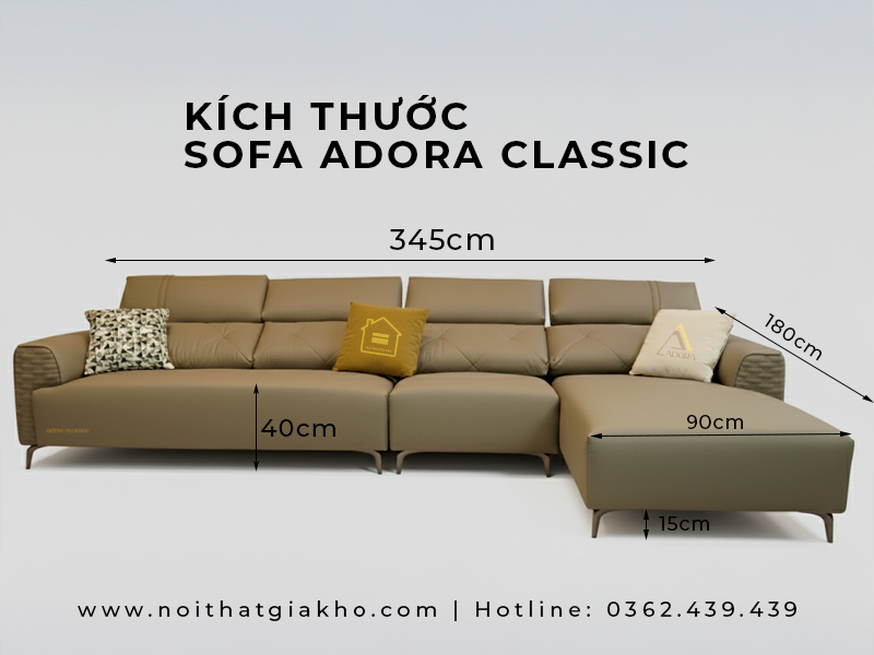 Sofa nhập khẩu Adora Classic