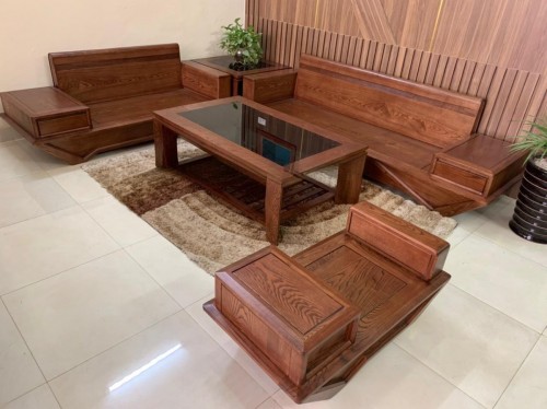 Ghế sofa gỗ sồi hiện đại GK13 - Nội Thất Giá Kho