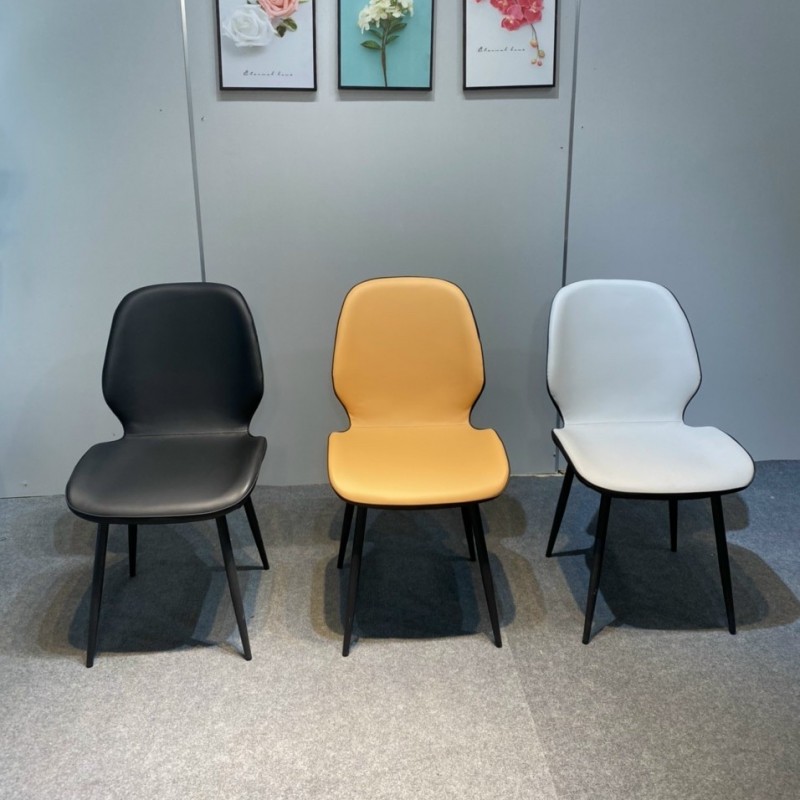 Bộ bàn ăn mặt đá Ceramic bóng kết hợp ghế Nordic 2 màu