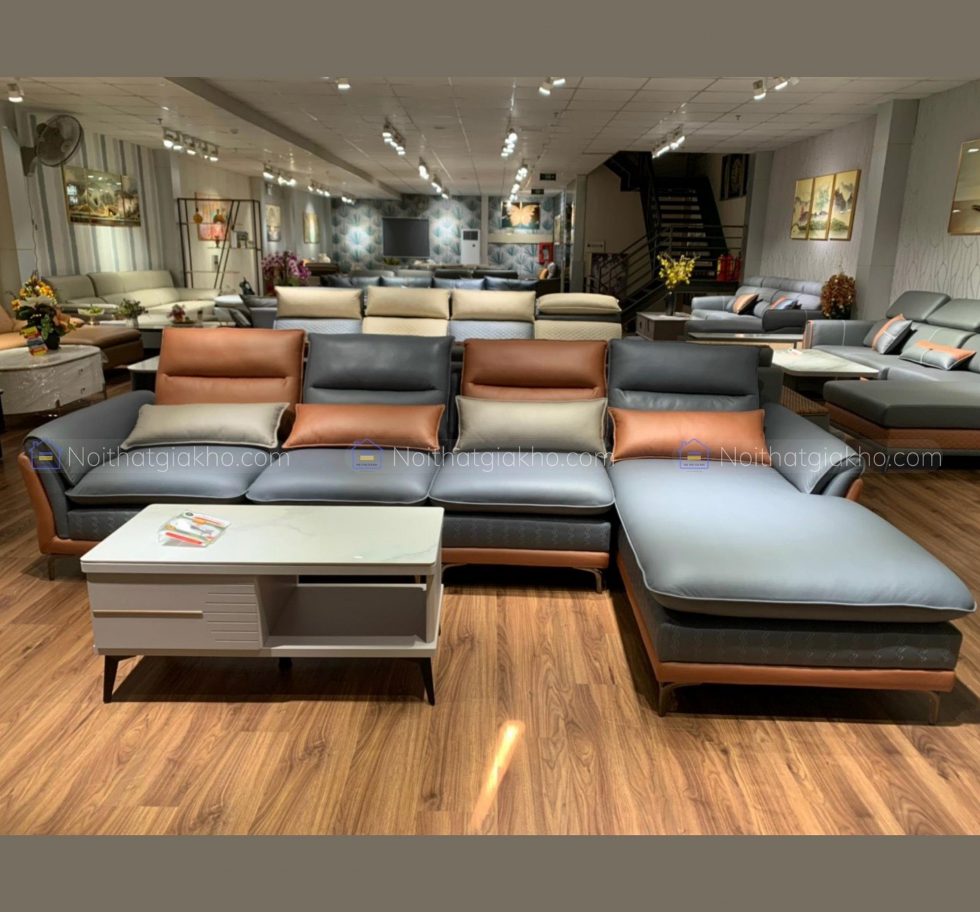 Bộ sofa góc L Adora cao cấp NTVT006