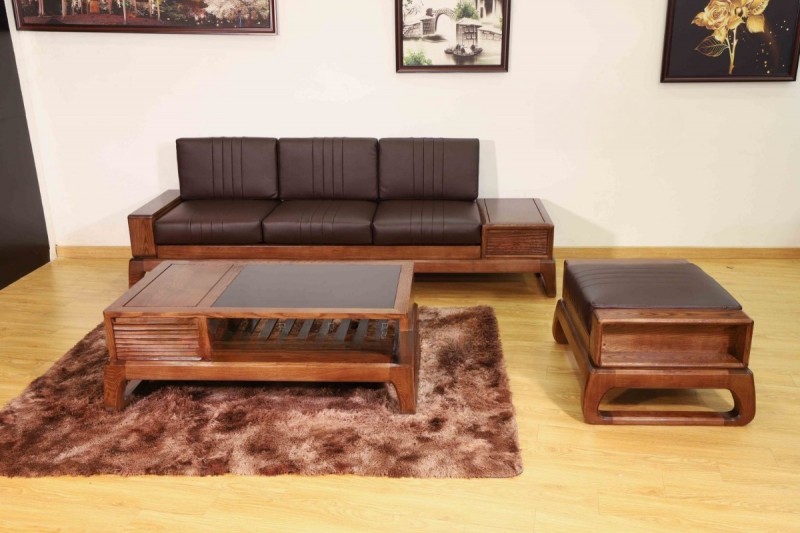 Ghế sofa gỗ cho phòng khách sang trọng GK23A