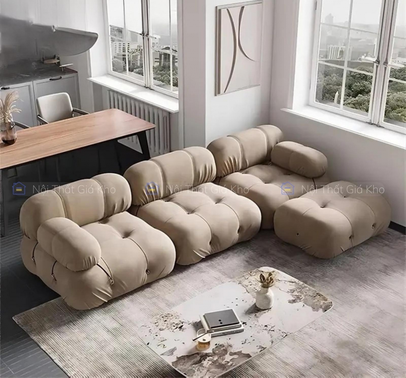 Sofa băng vải phong cách Hàn Quốc NTLP07