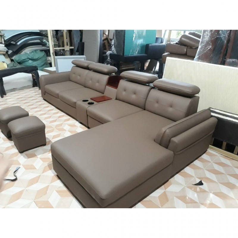 Sofa góc L bọc da cao cấp G018