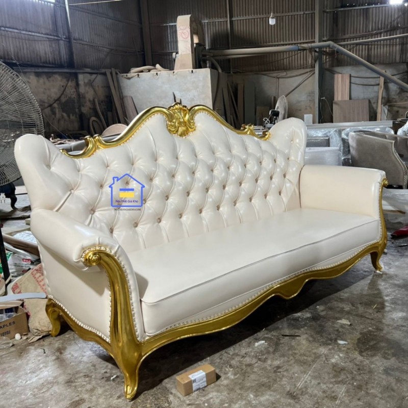 Sofa tân cổ điển ADORA dát vàng