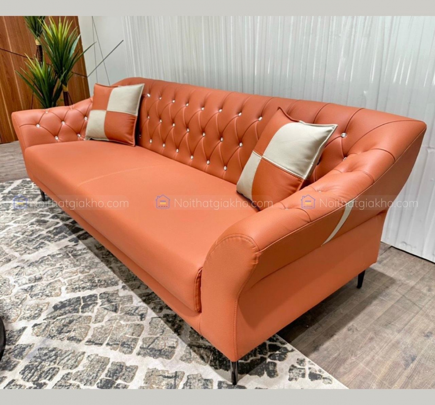 Sofa văng da cổ điển cao cấp