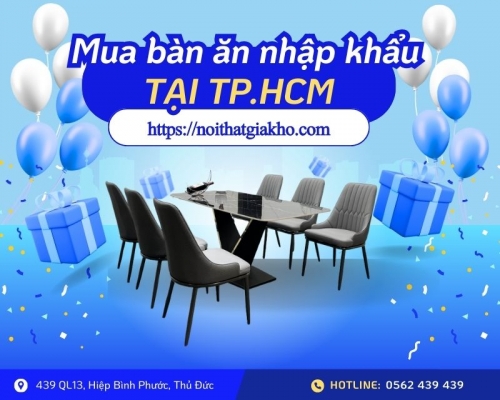 Mua bàn ăn mặt đá nhập khẩu tại TPHCM