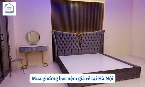 Mua giường bọc đệm giá rẻ tại Hà Nội -