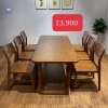Bộ bàn ăn gỗ sồi 6 ghế giá rẻ BAGS19
