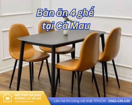 Bàn ăn 4 ghế tại Cà Mau
