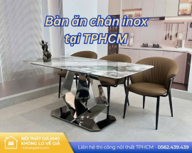 Bàn ăn chân inox mạ vàng tại TPHCM