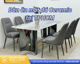 Bàn ăn mặt đá ceramic tại TPHCM