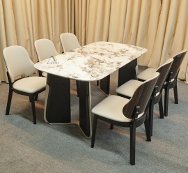 Bộ bàn ăn gỗ 6 ghế Adora