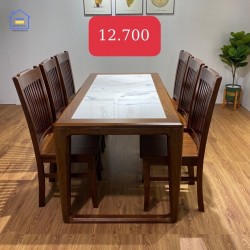 Bộ bàn ăn gỗ 6 ghế giá rẻ BAGS8