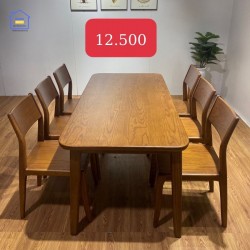 Bộ bàn ăn gỗ sồi giá rẻ BAGS28