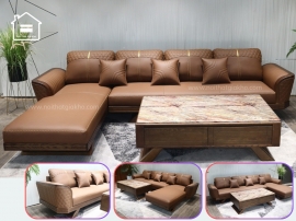 Ghế sofa gỗ góc L NTVT024