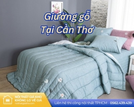 Giường gỗ tại Cần Thơ