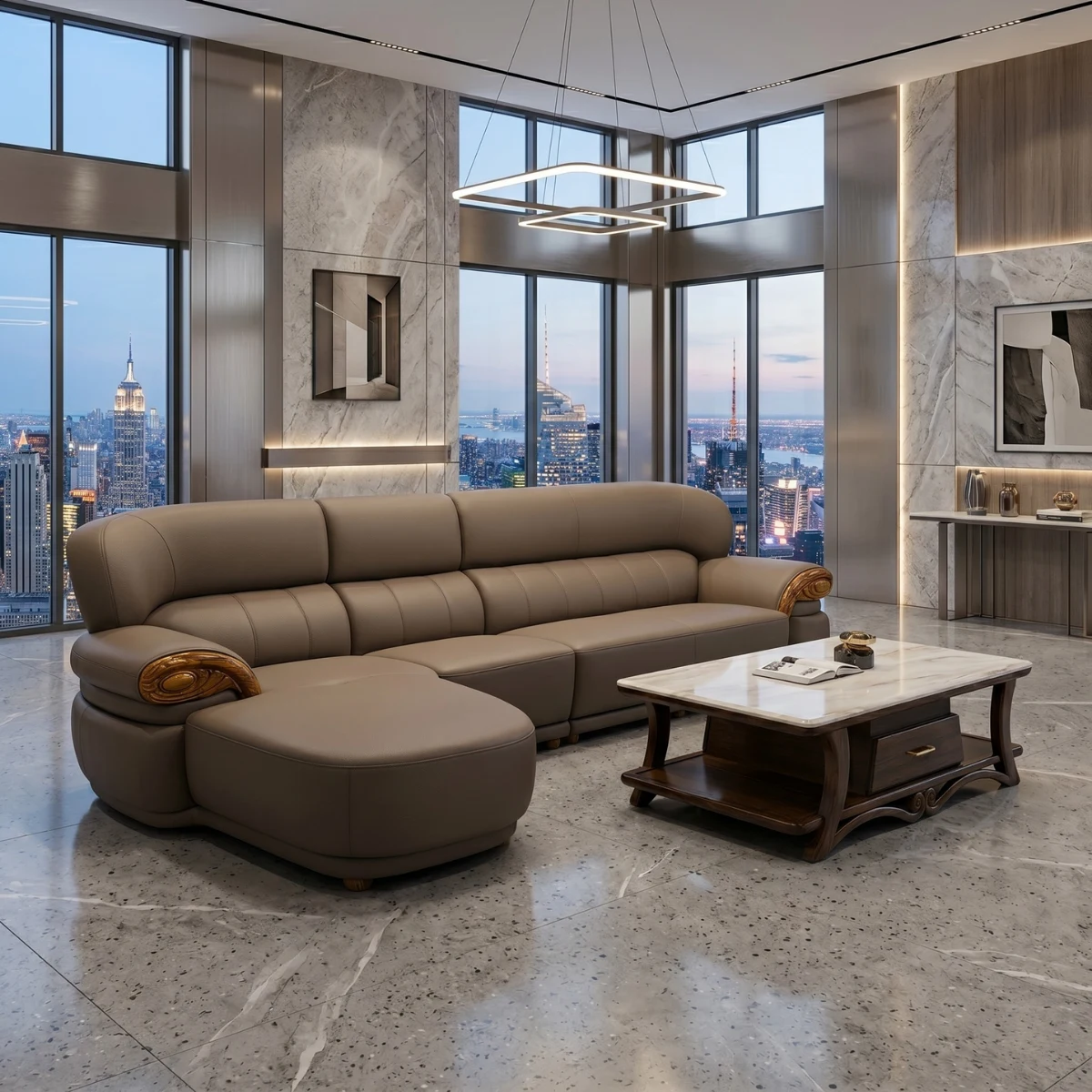 Sofa nhập khẩu gỗ mun AT01