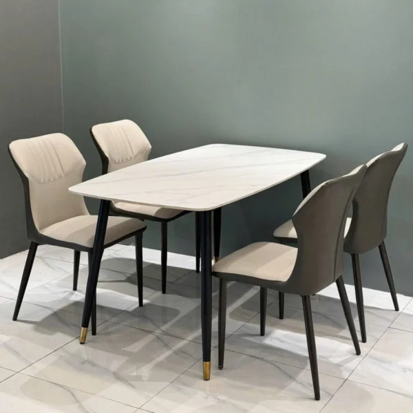 Bàn ăn mặt đá ceramic 1m6 6 ghế Cozy