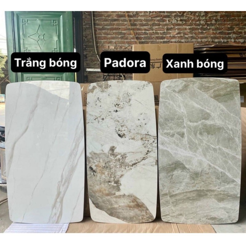 Bàn ăn mặt đá Ceramic chân U kèm ghế King