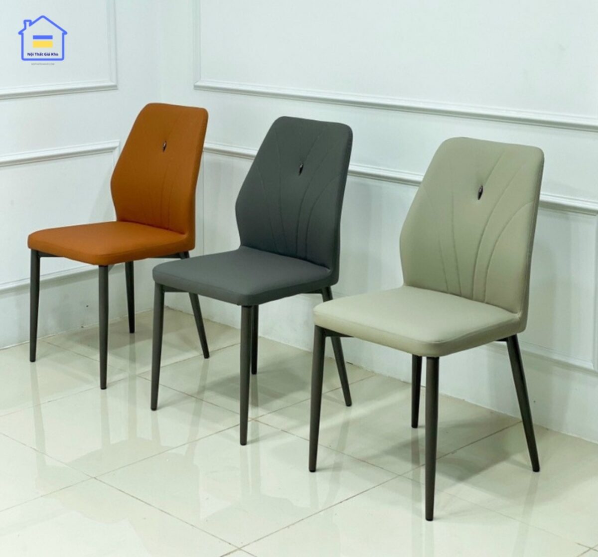 Bàn ăn mặt đá Ceramic chân U kèm ghế Levi