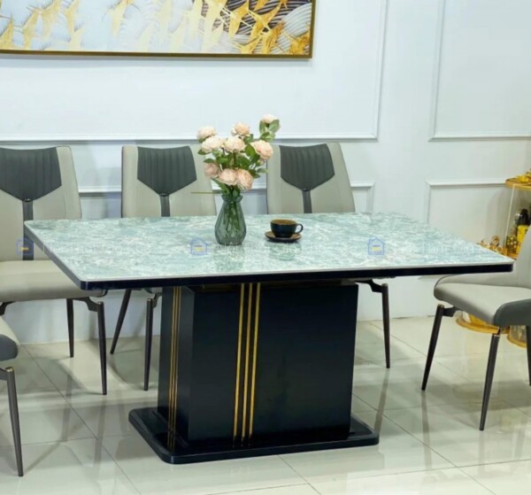 Bàn ăn mặt đá Ceramic nhập khẩu 1m6