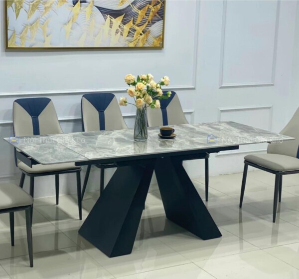 Bàn ăn thông minh đá Ceramic kéo dài 2 đầu 1m4-2m