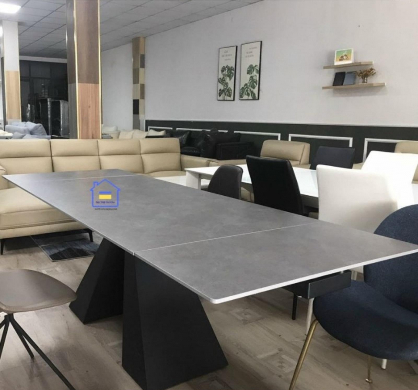 Bàn ăn thông minh đá Ceramic kéo dài 2 đầu 1m4-2m