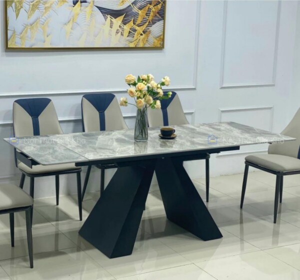 Bàn ăn thông minh đá Ceramic kéo dài 2 đầu 1m4-2m