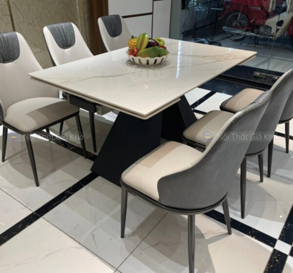 Bàn ăn thông minh đá Ceramic kéo dài 2 đầu 1m4-2m