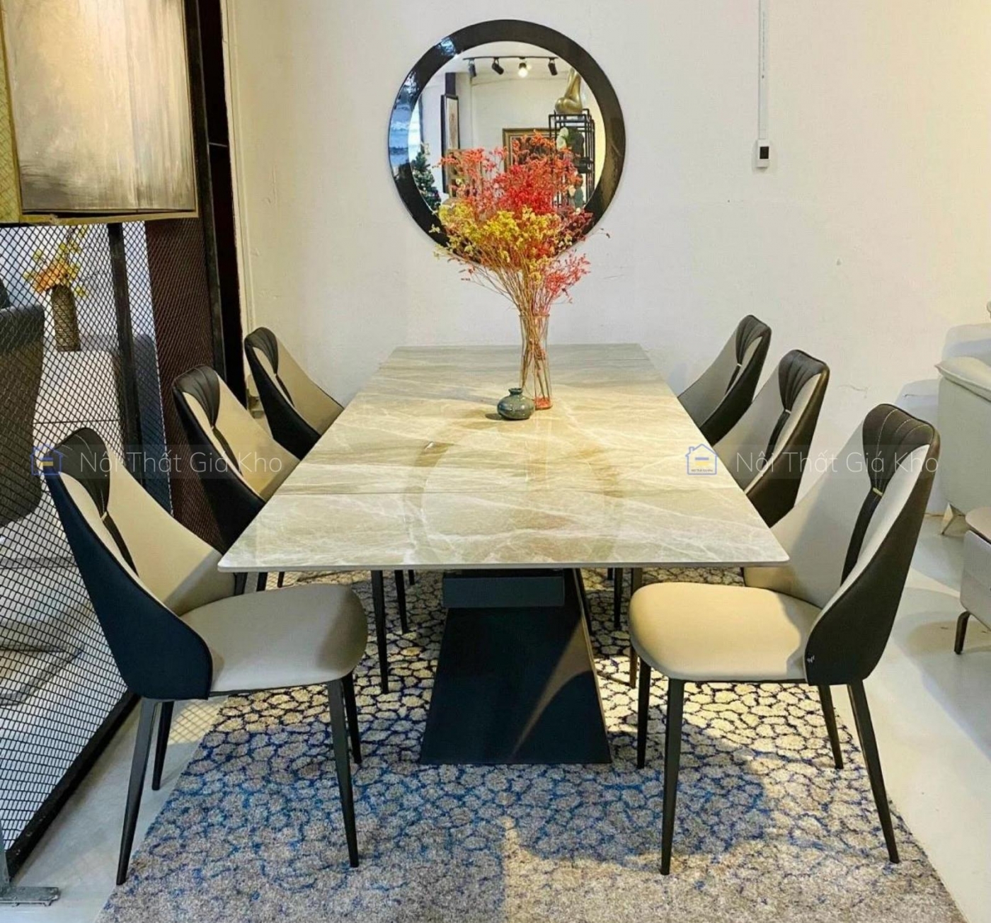 Bàn ăn thông minh đá Ceramic kéo dài 2 đầu 1m4-2m