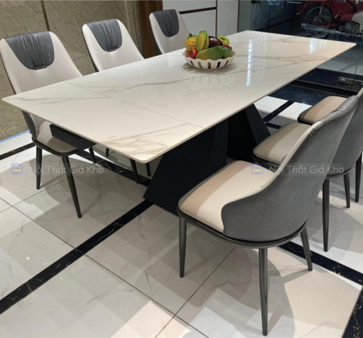 Bàn ăn thông minh đá Ceramic kéo dài 2 đầu 1m4-2m