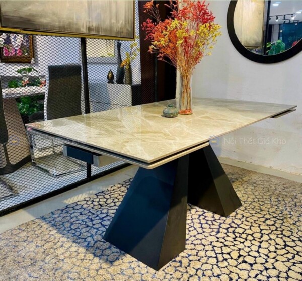 Bàn ăn thông minh đá Ceramic kéo dài 2 đầu 1m4-2m