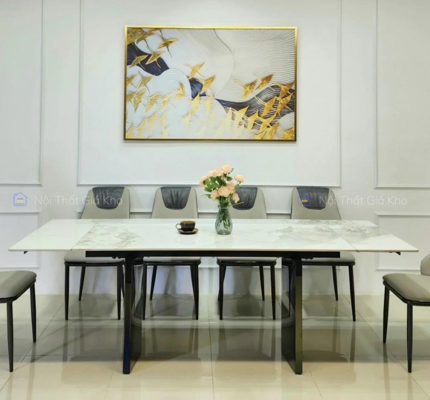 Bàn ăn thông minh kéo dài 2 đầu