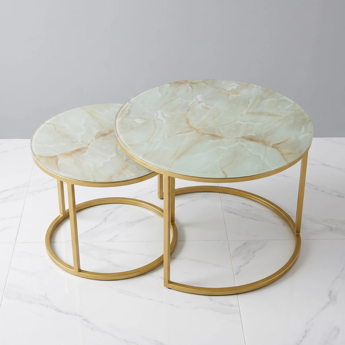 Bàn sofa tròn đôi TL108