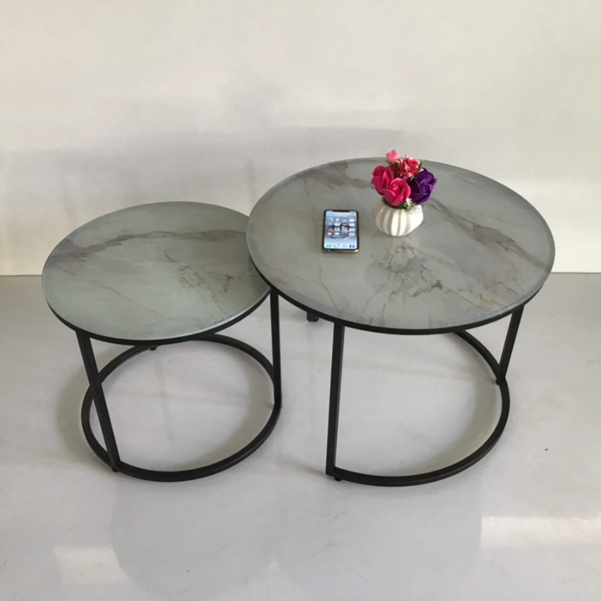 Bàn sofa tròn đôi TL108