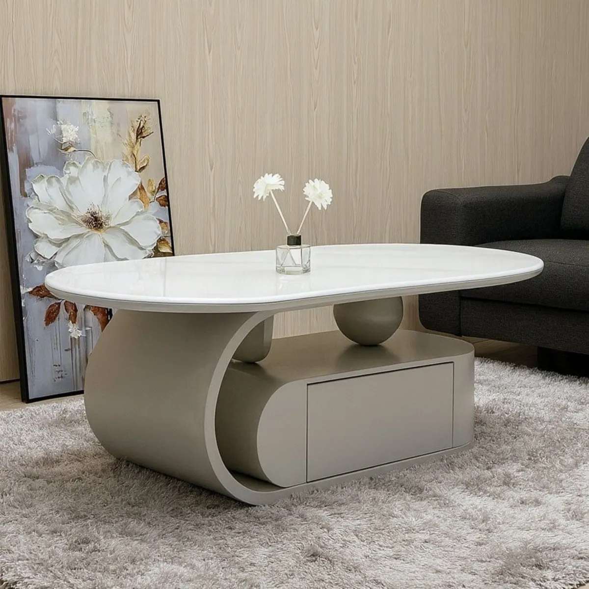 Bàn trà mặt đá BT10