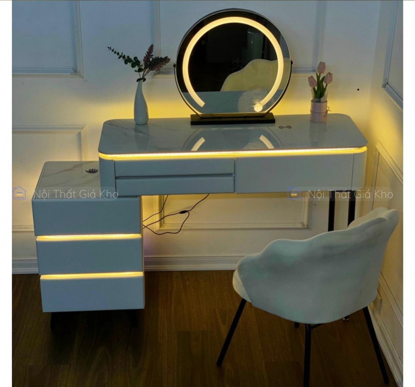 Bàn trang điểm kèm ghế hiện đại GK10