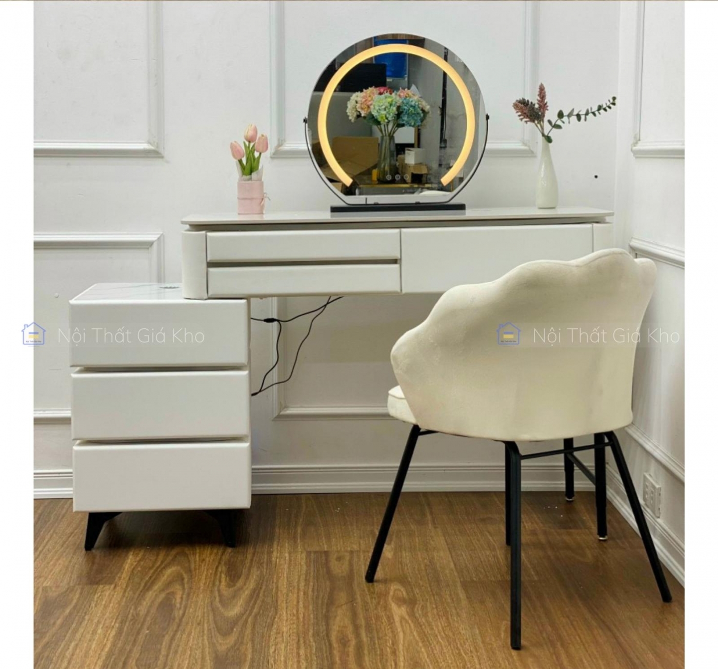 Bàn trang điểm kèm ghế hiện đại GK10