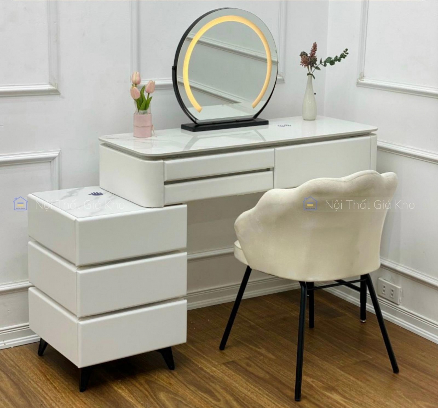 Bàn trang điểm kèm ghế hiện đại GK10