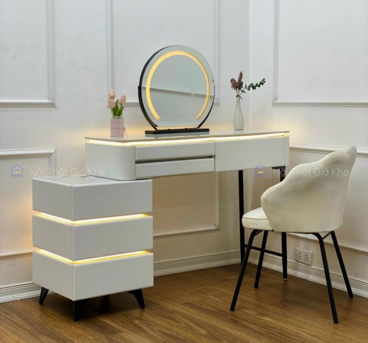 Bàn trang điểm kèm ghế hiện đại GK10