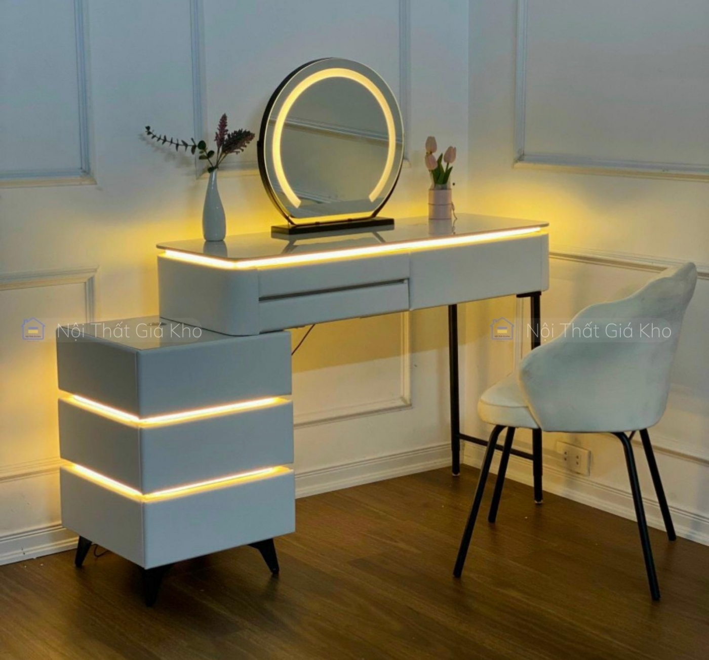 Bàn trang điểm kèm ghế hiện đại GK10