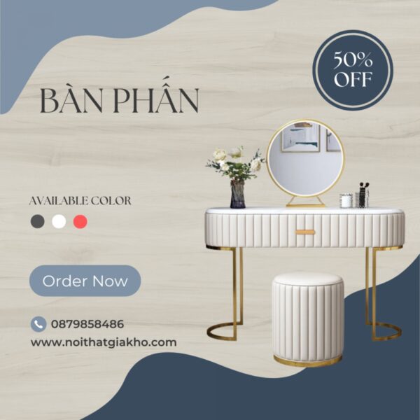 Bàn trang điểm kèm ghế nhập khẩu GK15 giá rẻ