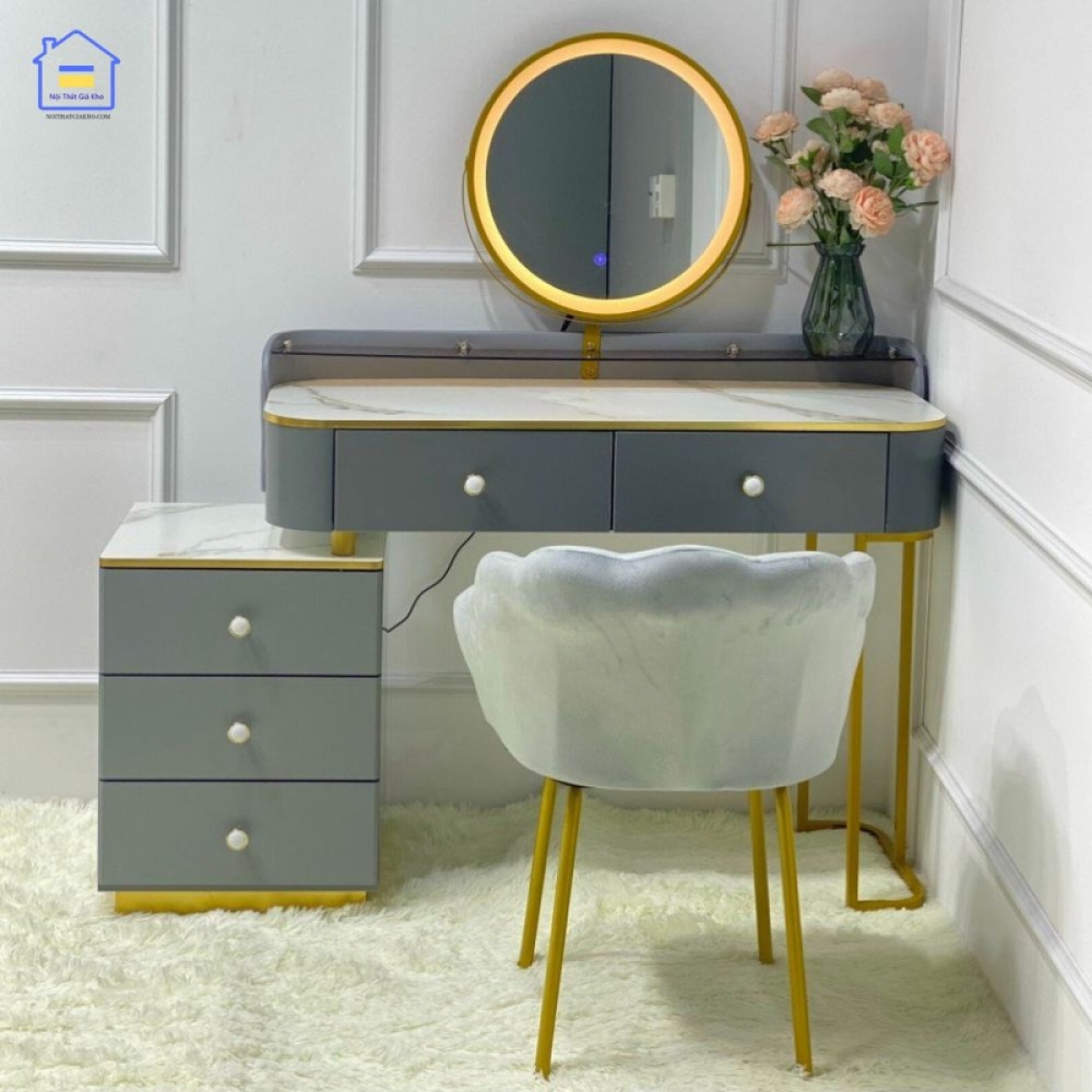 Bàn trang điểm nhập khẩu đẹp hiện đại GK26