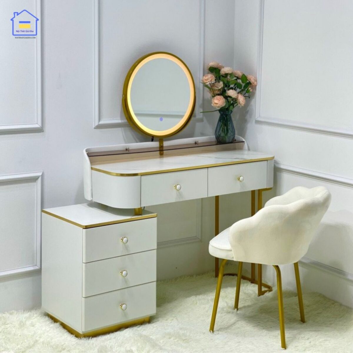 Bàn trang điểm nhập khẩu đẹp hiện đại GK26