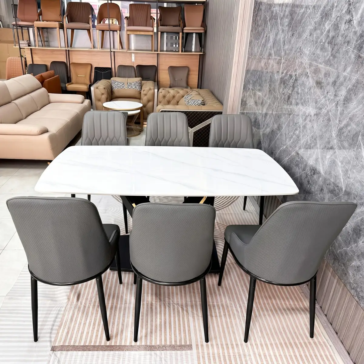 Bộ bàn ăn 6 ghế Adora Luxury
