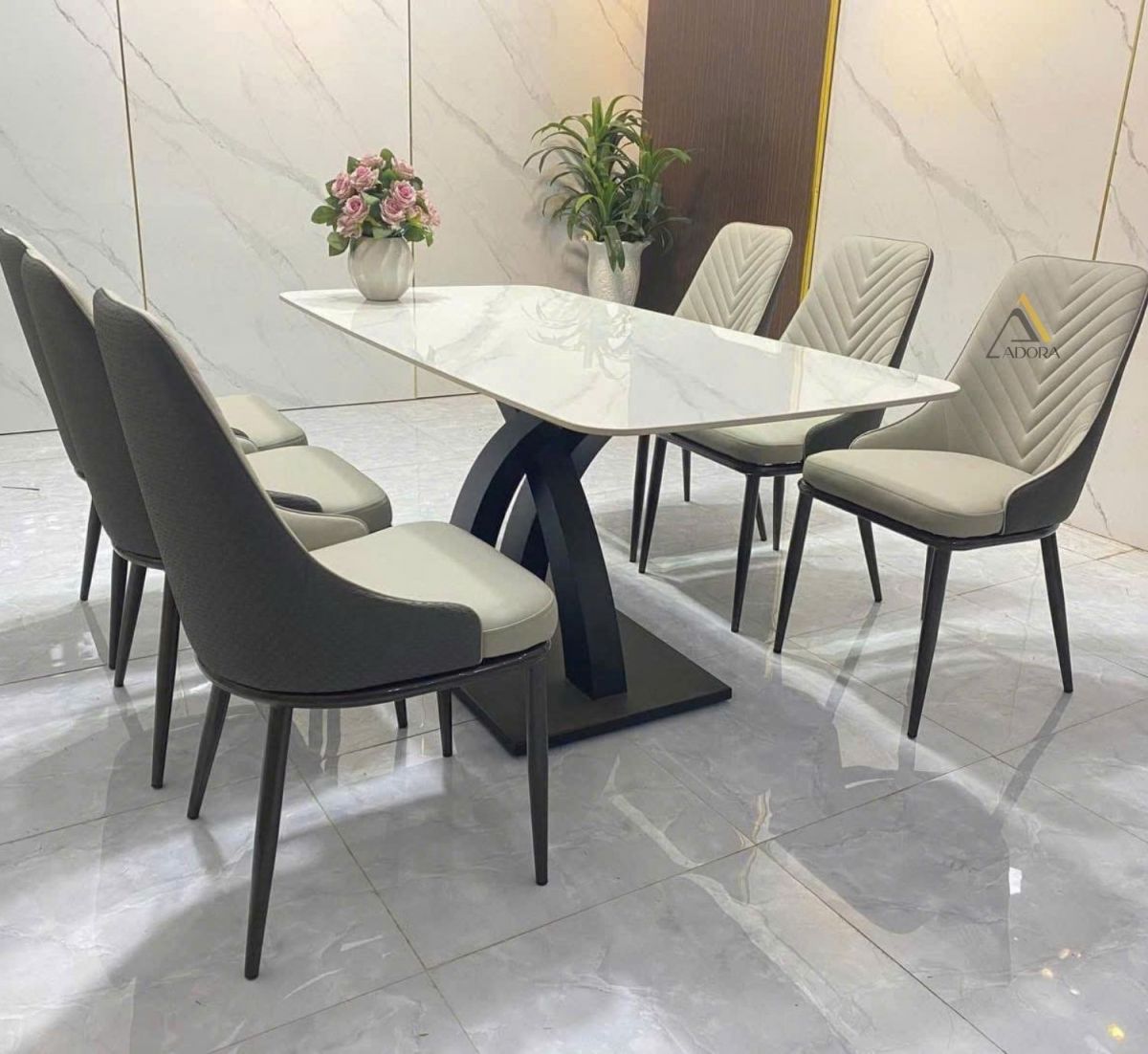 Nội Thất Giá Kho Rạch Giá 9 Bộ bàn ăn Adora Spine