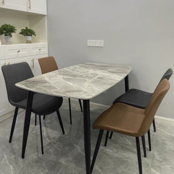 Bộ bàn ăn mặt đá Ceramic kèm ghế Nelson